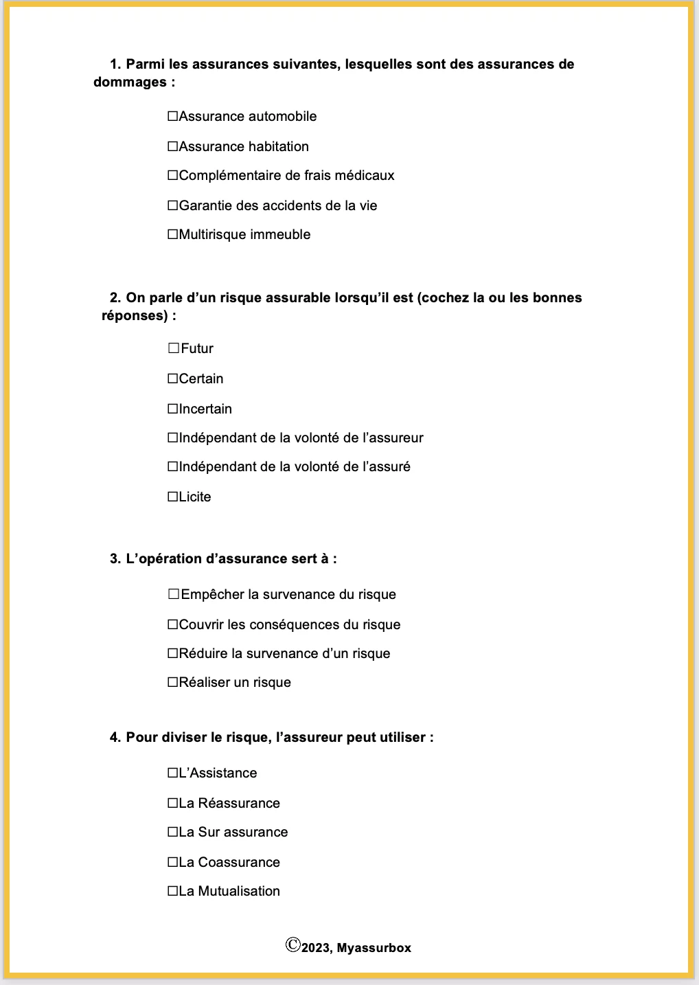 Extrait 8 du support de cours sur les fondamentaux — BTS Assurance U31