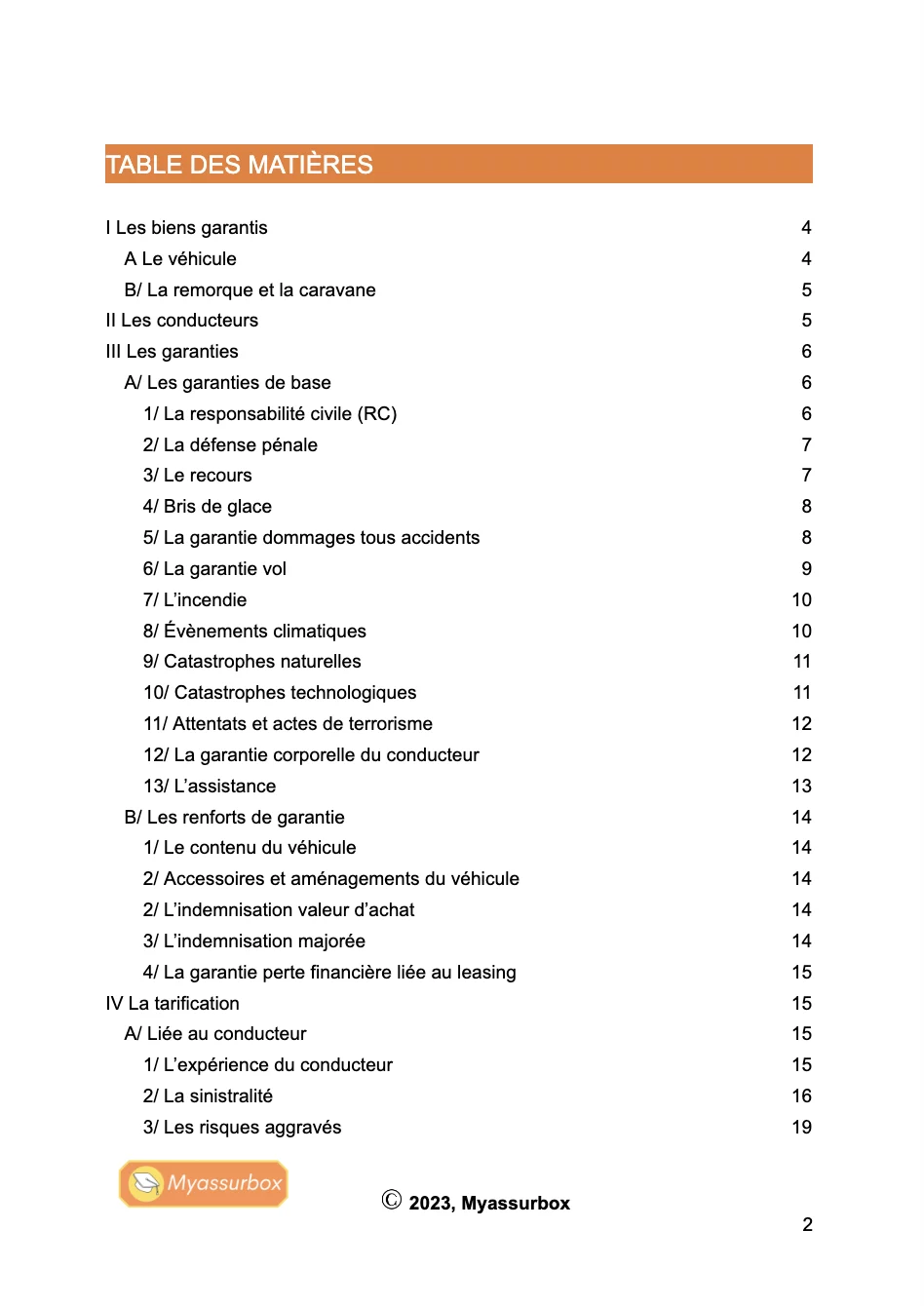 Extrait 1 du support de cours sur l'assurance automobile — BTS Assurance U31