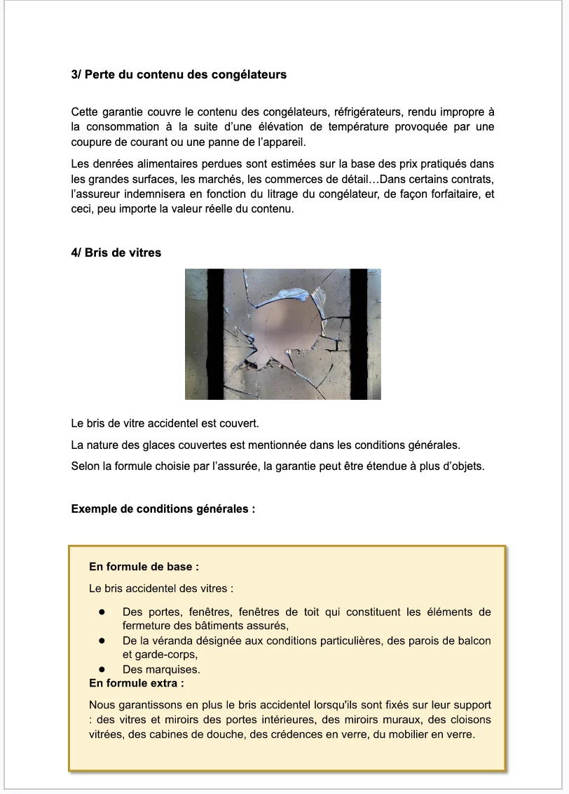 Extrait 2 du support de cours sur l'assurance habitation — BTS Assurance U31