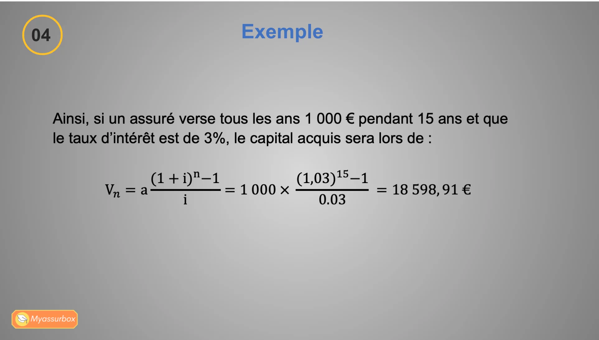 Extrait 6 du support de cours sur les mathématiques financières — BTS Assurance U31