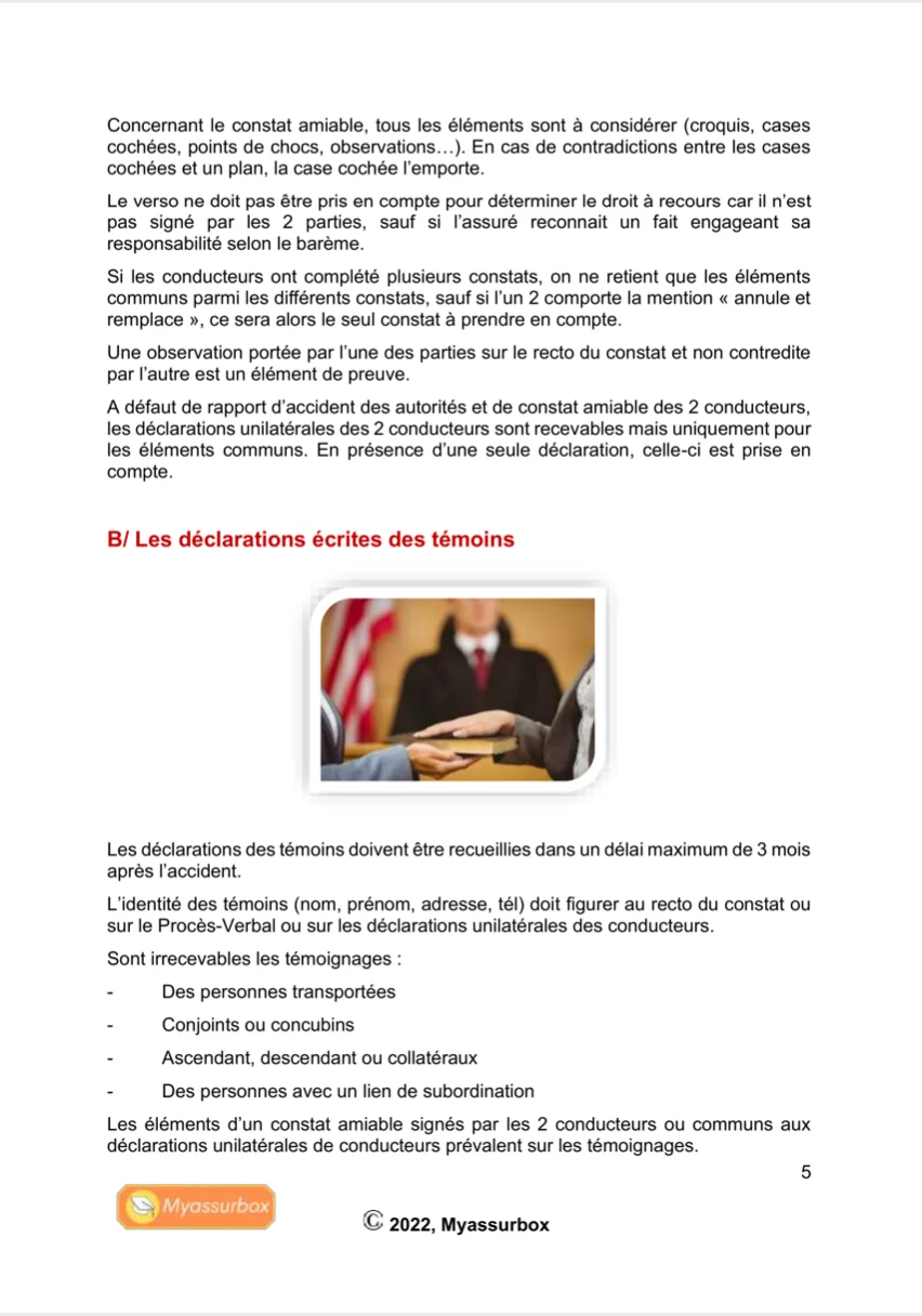 Extrait 2 du support de cours sur la convention IRSA — BTS Assurance U41