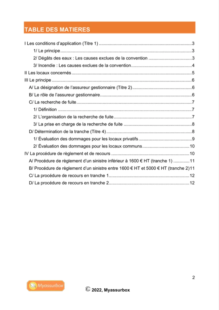 Extrait 1 du support de cours sur la convention IRSI — BTS Assurance U41
