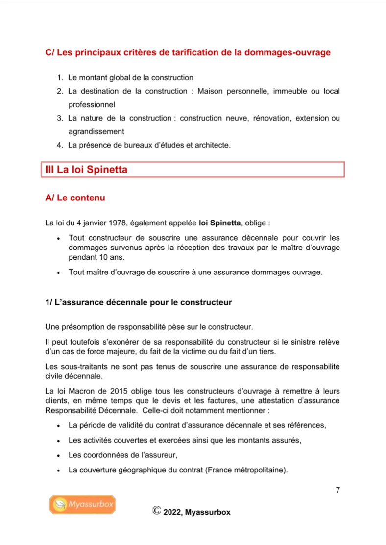 Extrait 2 du support de cours sur la construction — BTS Assurance U41
