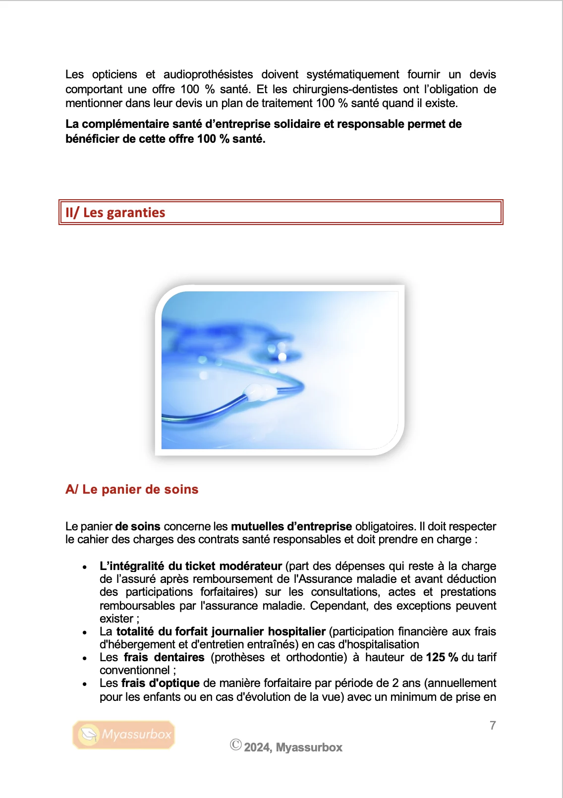 Extrait 3 du support de cours sur la complémentaire santé collective — BTS Assurance U31
